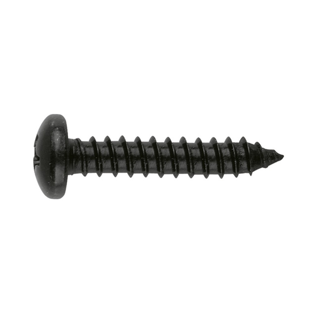 DIN-7981 HP N [CP] Tornillo rosca chapa con cabeza alomada. Zincado negro. Huella PH